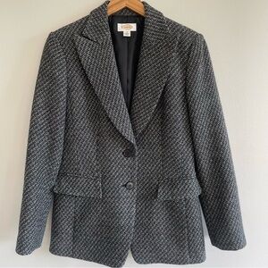 Talbots Women's 100% Wool Tweed Blazer Size 4